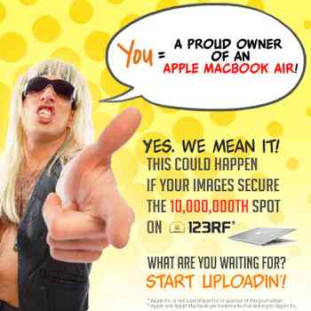 Как выиграть Apple Macbook Air от 123rf?
